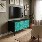 TURQUOISE RAIN Mueble de TV Compacto de 2 puertas