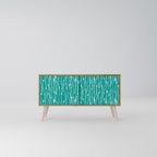 TURQUOISE RAIN Mueble de TV Compacto de 2 puertas