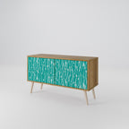 TURQUOISE RAIN Mueble de TV Compacto de 2 puertas