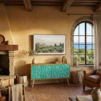 TURQUOISE RAIN Mueble de TV Compacto de 2 puertas