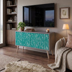 TURQUOISE RAIN Mueble de TV Compacto de 2 puertas
