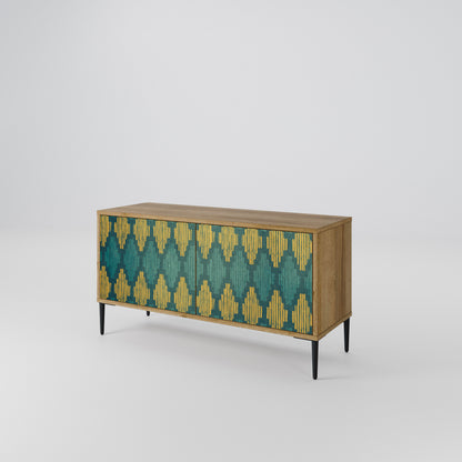 POLYGONS Mueble de TV Compacto de 2 puertas