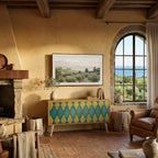 POLYGONS Mueble de TV Compacto de 2 puertas