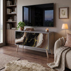 GOLD DUST Mueble de TV Compacto de 2 puertas