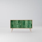 NATURAL GREEN Mueble de TV Compacto de 2 puertas