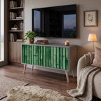 NATURAL GREEN Mueble de TV Compacto de 2 puertas