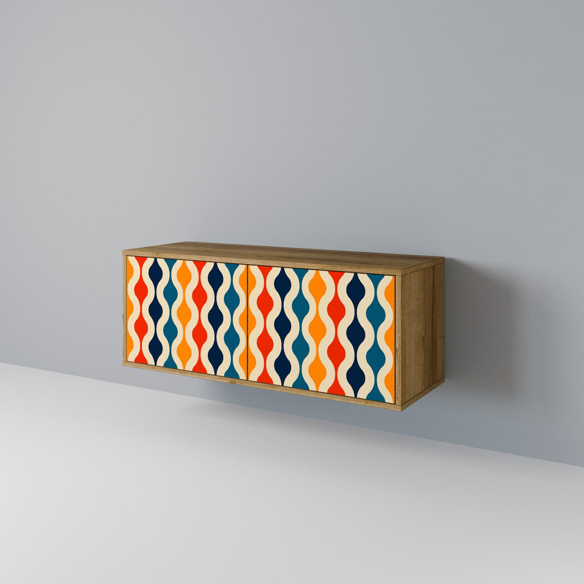 COLORFUL NOSTALGIA Compact 2-Door TV Cabinet