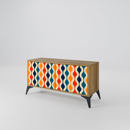 COLORFUL NOSTALGIA Compact 2-Door TV Cabinet