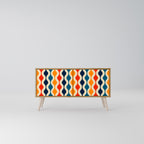 COLORFUL NOSTALGIA Mueble de TV Compacto de 2 puertas