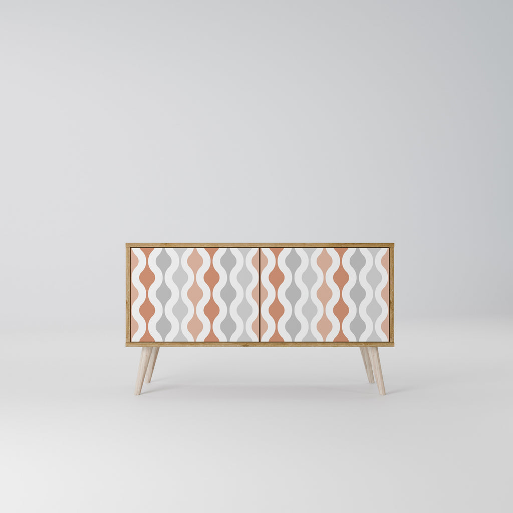 HAZY NOSTALGIA Mueble de TV Compacto de 2 puertas