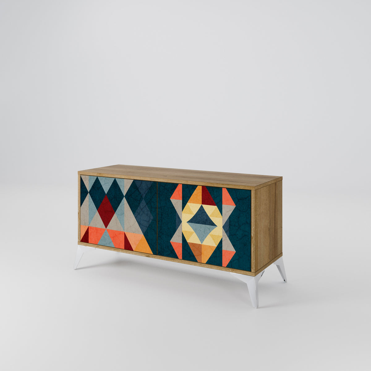 CRACKED ILLUSION Mueble de TV Compacto de 2 puertas
