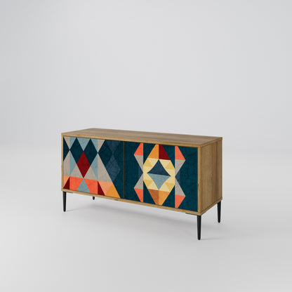 CRACKED ILLUSION Mueble de TV Compacto de 2 puertas