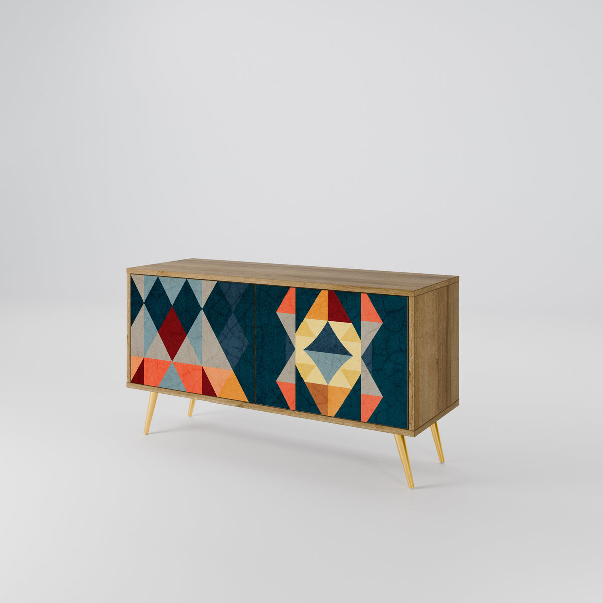CRACKED ILLUSION Mueble de TV Compacto de 2 puertas