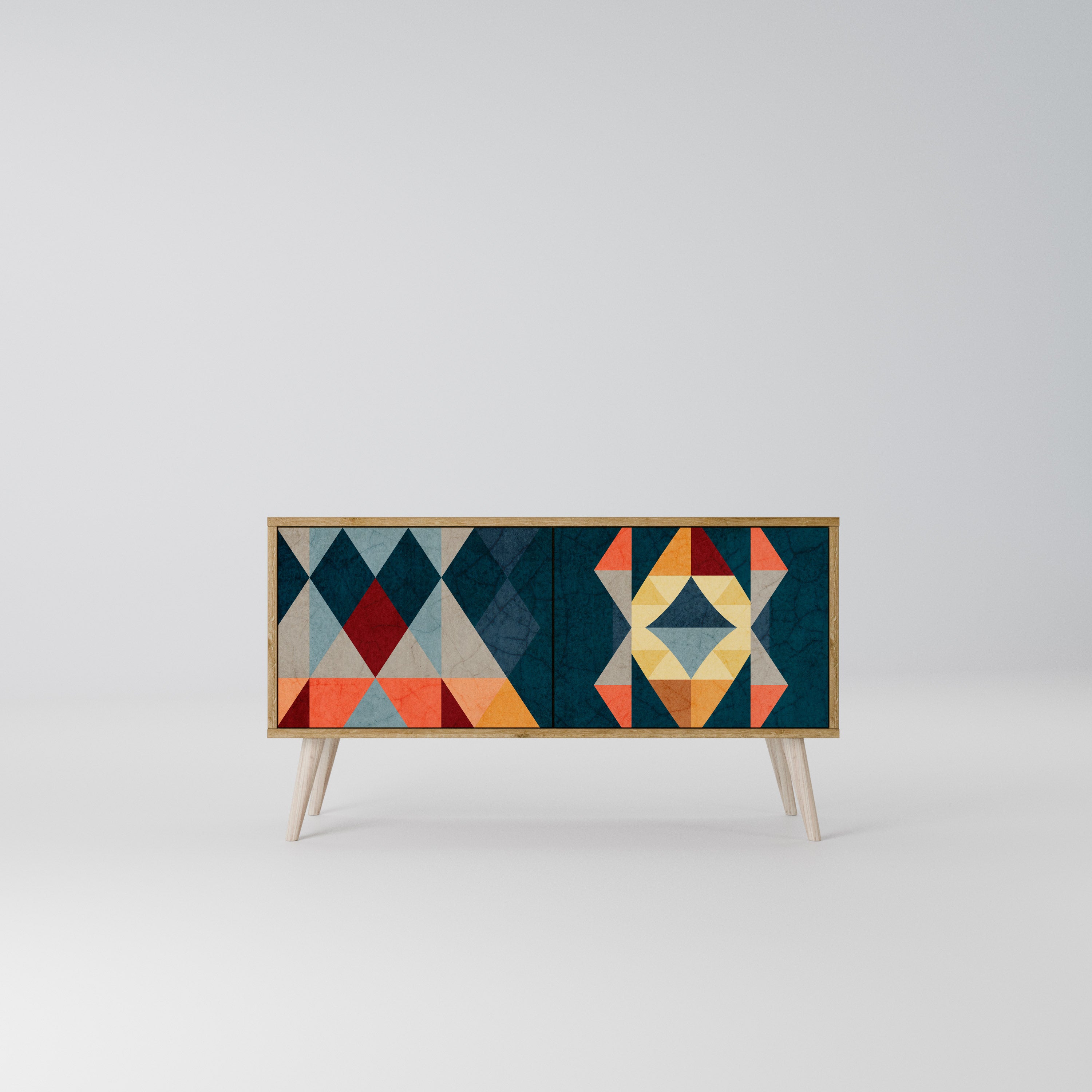 CRACKED ILLUSION Mueble de TV Compacto de 2 puertas