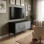 CONCRETE WALL Compact 2-Door TV Cabinet