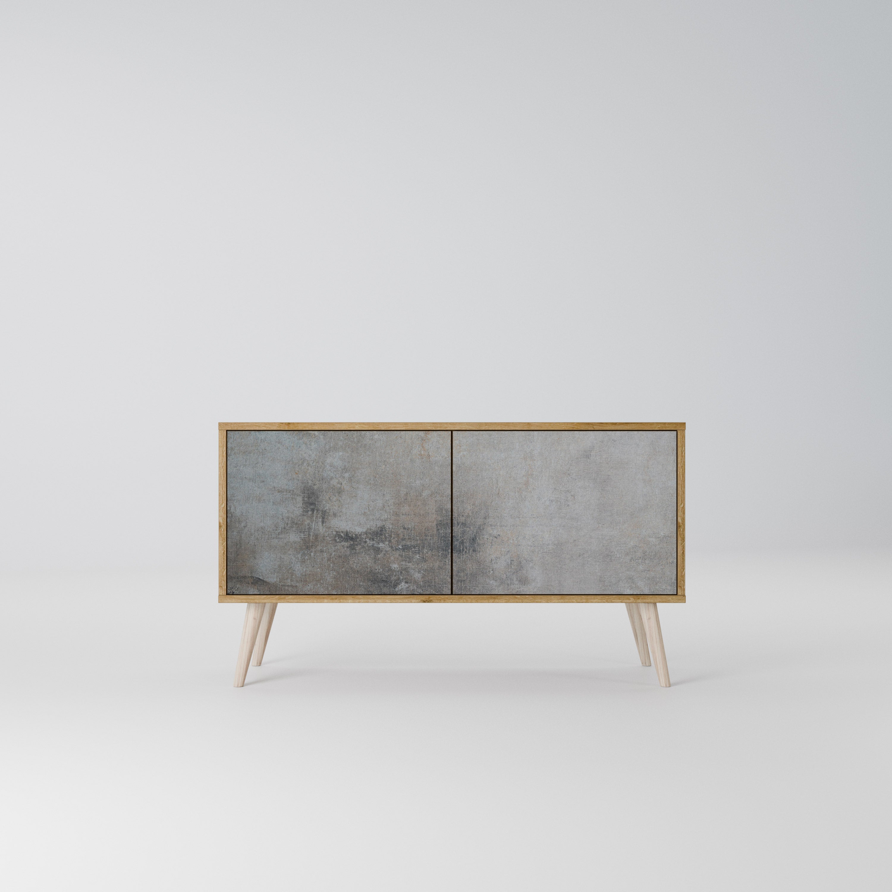 CONCRETE WALL Mueble de TV Compacto de 2 puertas