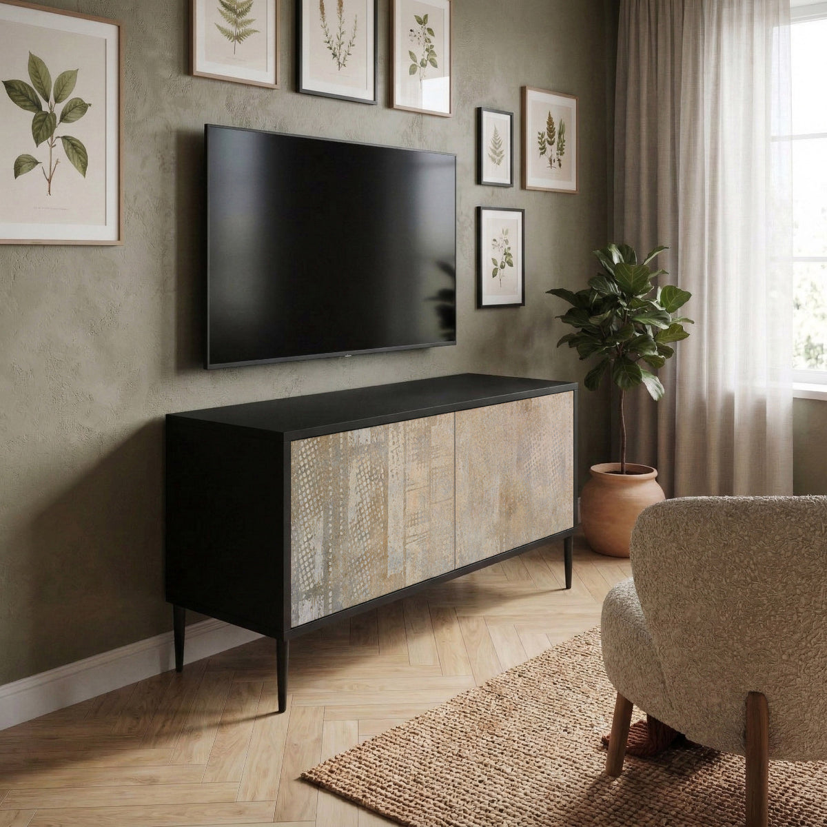 SCREEN ERROR Mueble de TV Compacto de 2 puertas