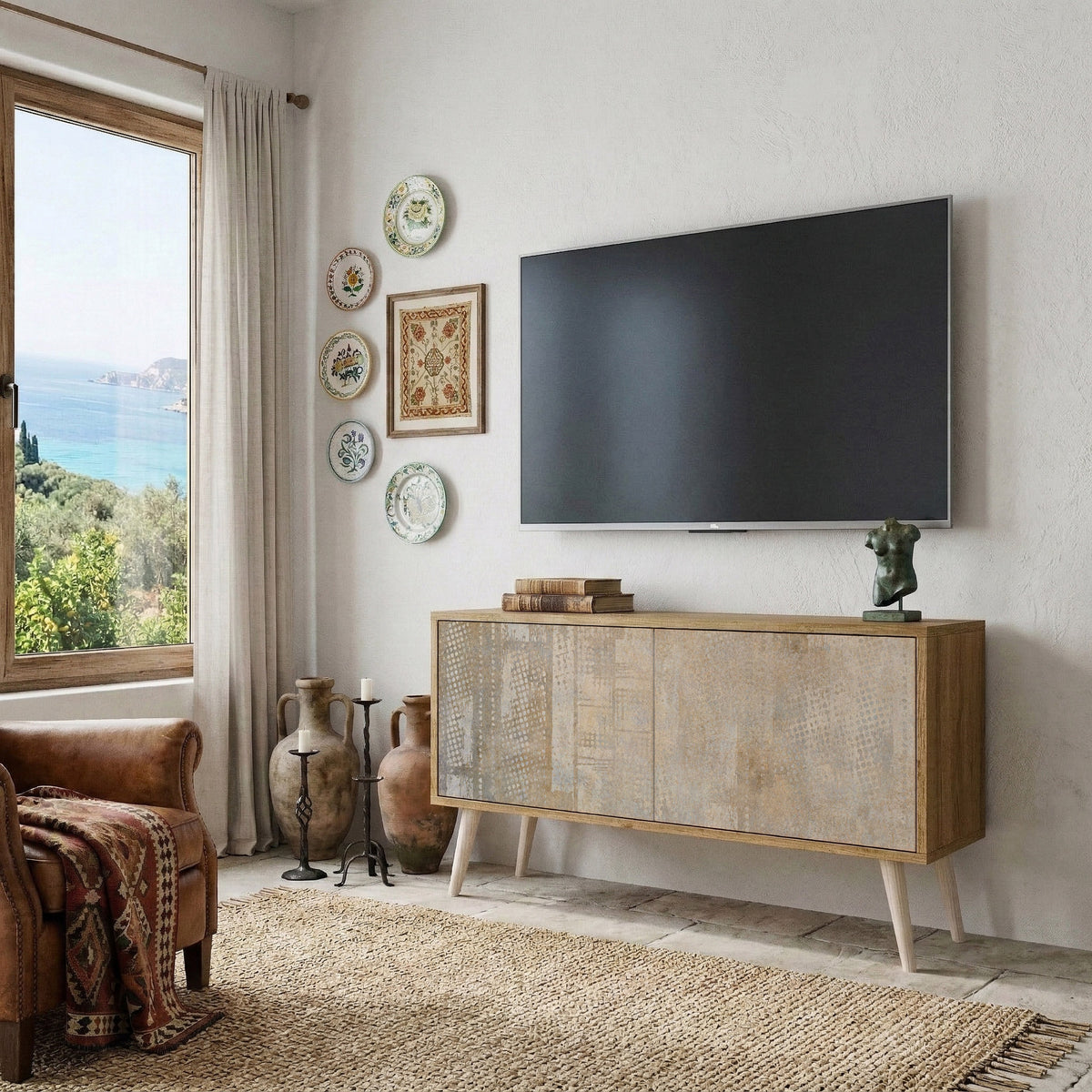 SCREEN ERROR Mueble de TV Compacto de 2 puertas