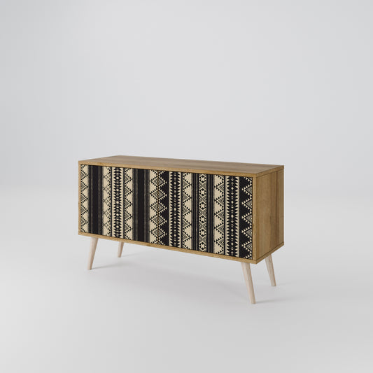 AZTEC Mueble de TV Compacto de 2 puertas
