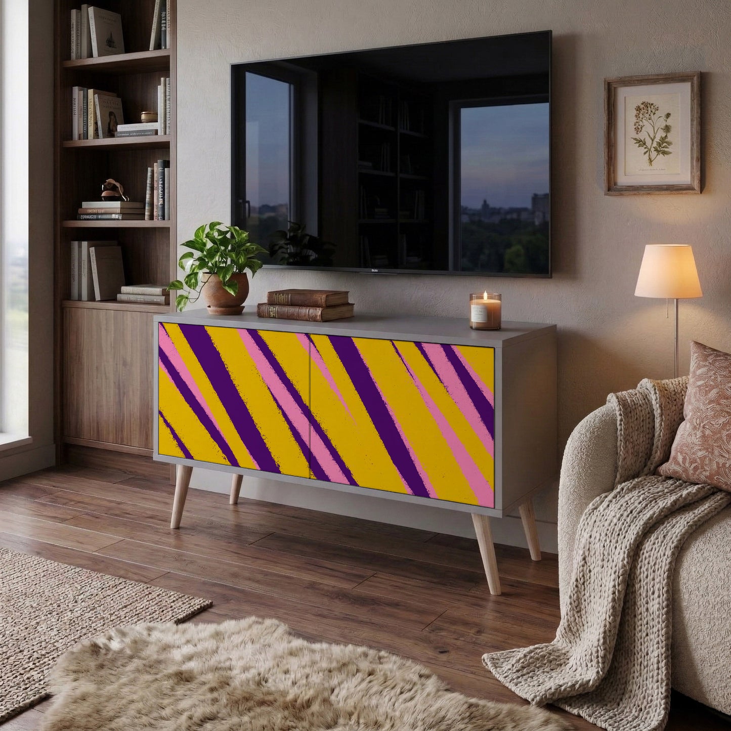 DREAMS COME TRUE Mueble de TV Compacto de 2 puertas
