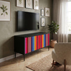 ETHNIC MEXICAN Mueble de TV Compacto de 2 puertas