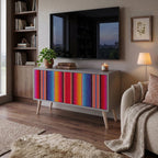 ETHNIC MEXICAN Mueble de TV Compacto de 2 puertas