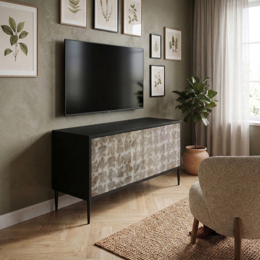 SLIGHTLY BLURRED Mueble de TV Compacto de 2 puertas