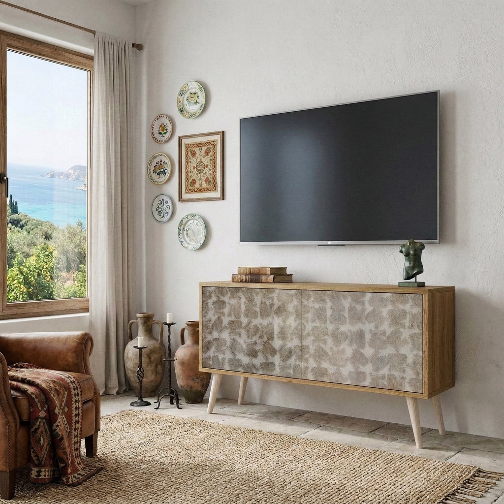 SLIGHTLY BLURRED Mueble de TV Compacto de 2 puertas