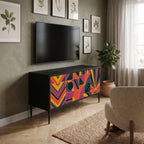 ELECTRIC PATTERNS Mueble de TV Compacto de 2 puertas