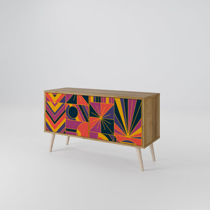 ELECTRIC PATTERNS Mueble de TV Compacto de 2 puertas