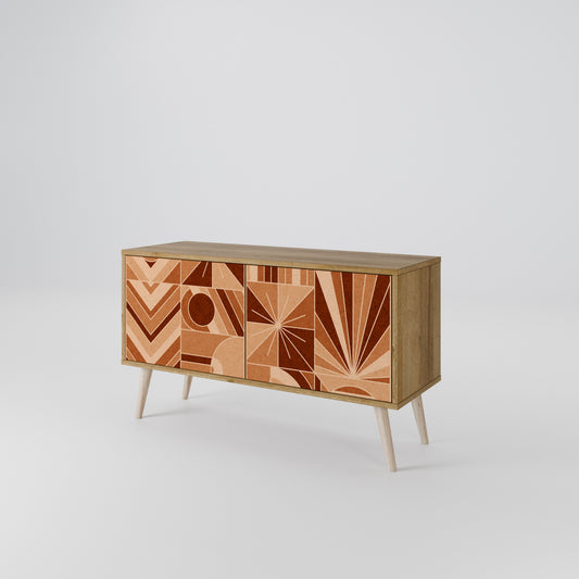 PRISM MOSAIC Mueble de TV Compacto de 2 puertas