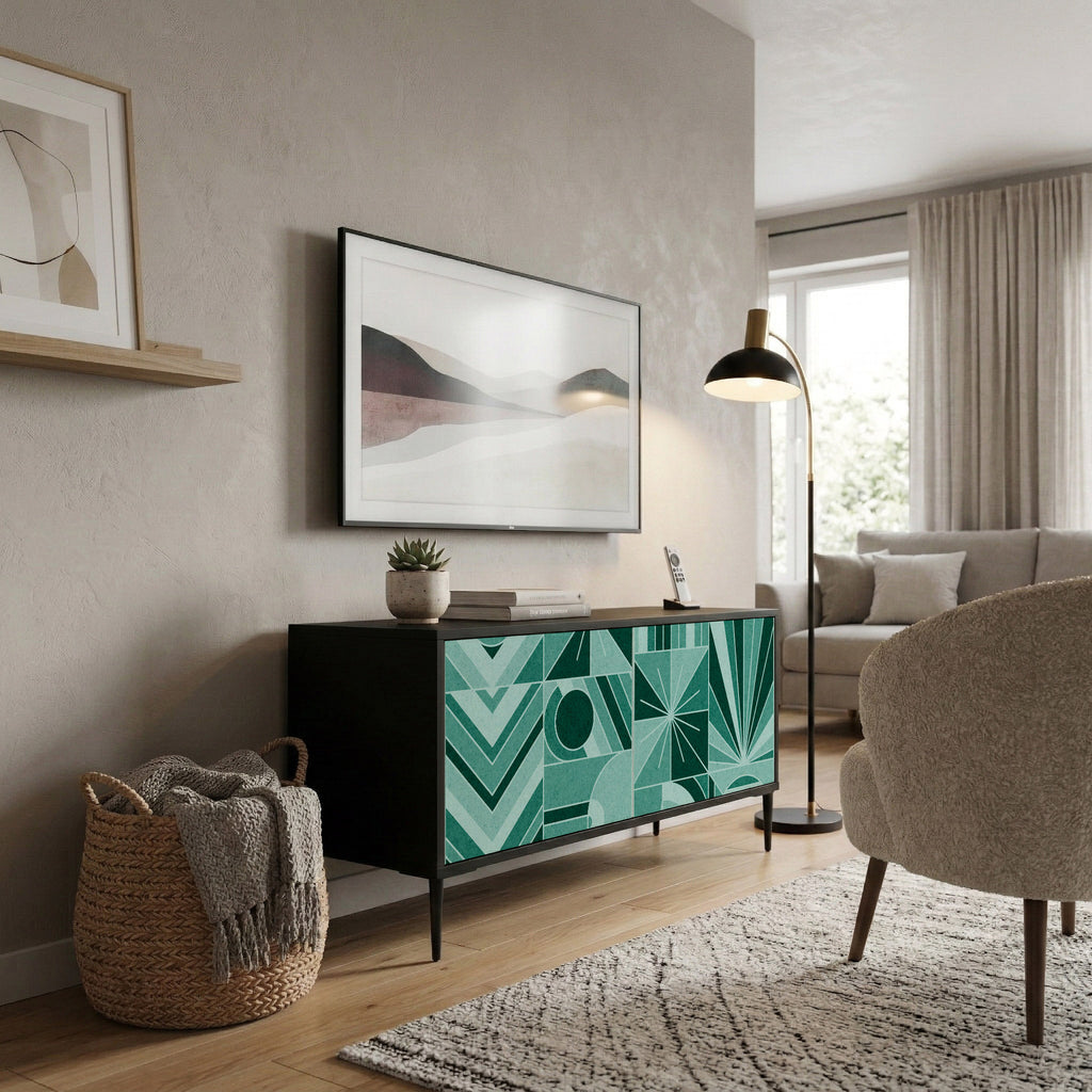 HARMONIC GRID Mueble de TV Compacto de 2 puertas