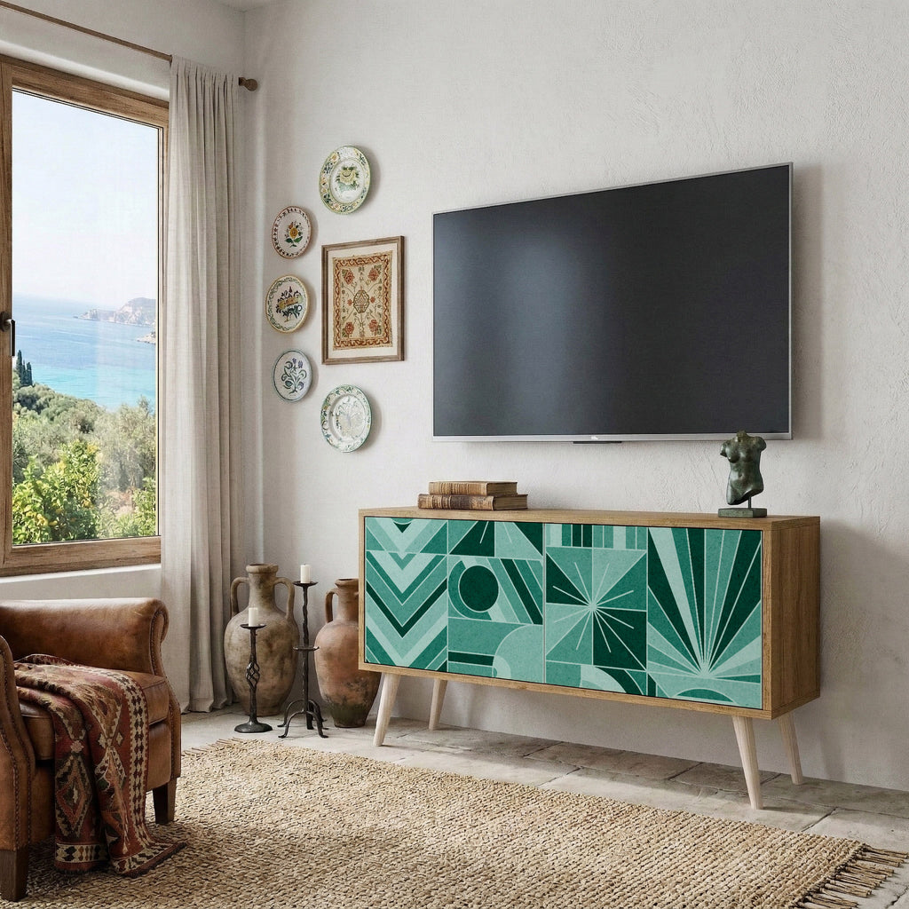 HARMONIC GRID Mueble de TV Compacto de 2 puertas