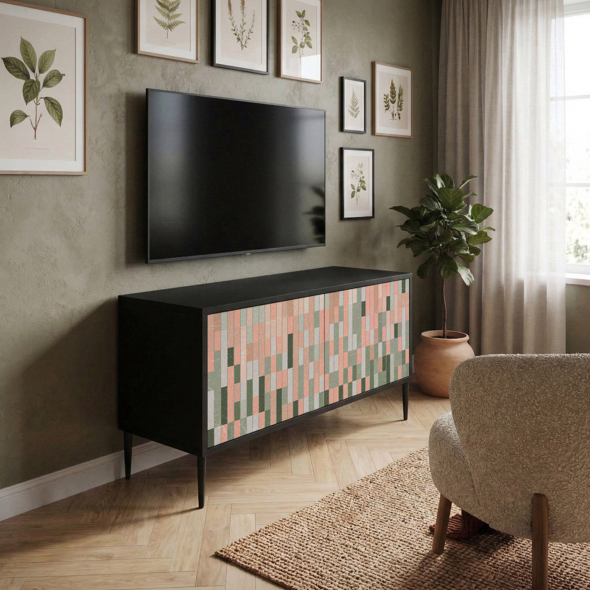 BUILDING THE FUTURE Compact 2-Door TV Cabinet