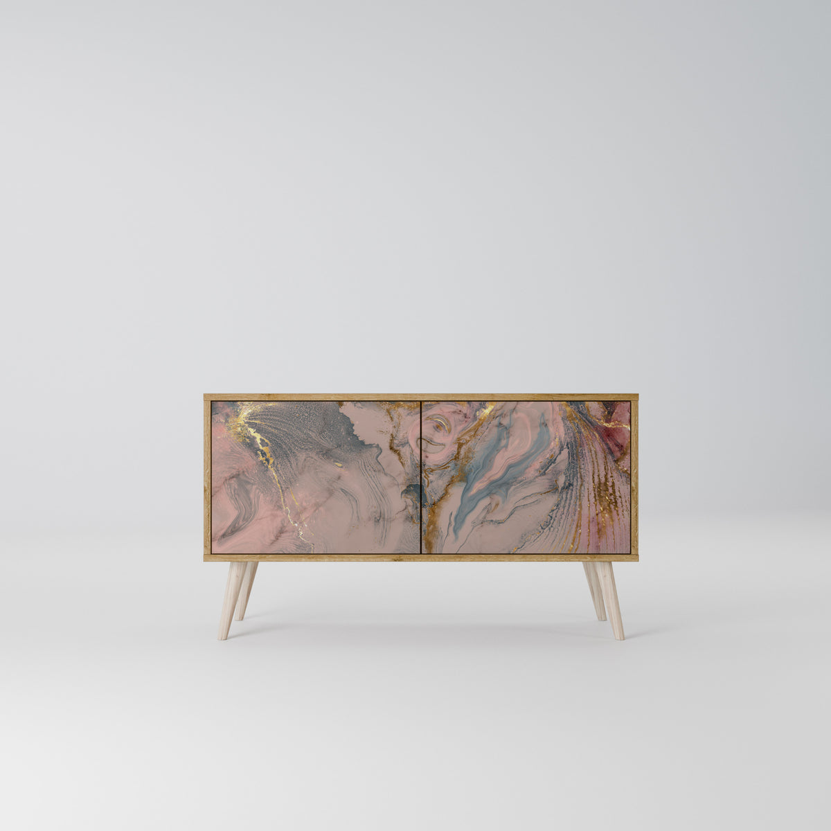 GILDED SWIRLS Mueble de TV Compacto de 2 puertas