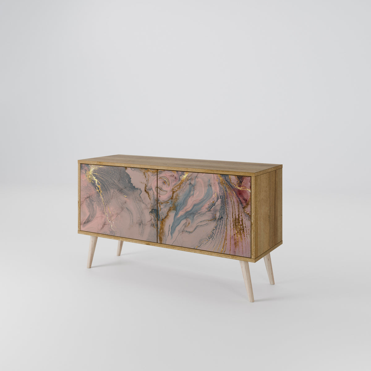 GILDED SWIRLS Mueble de TV Compacto de 2 puertas