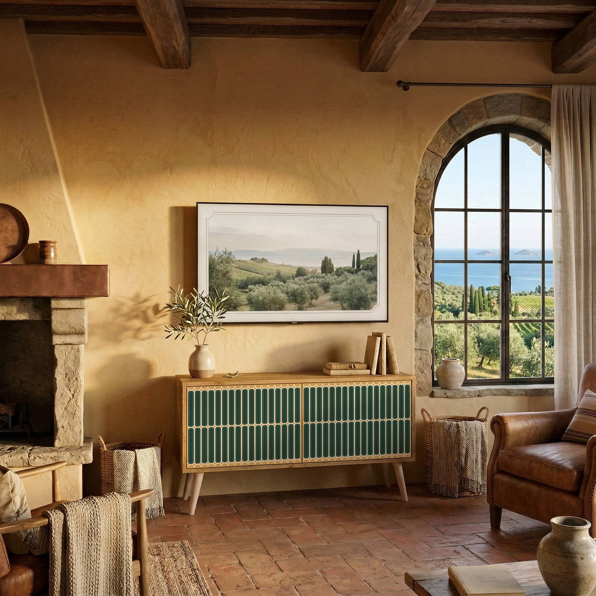 ILUSION GATE Mueble de TV Compacto de 2 puertas