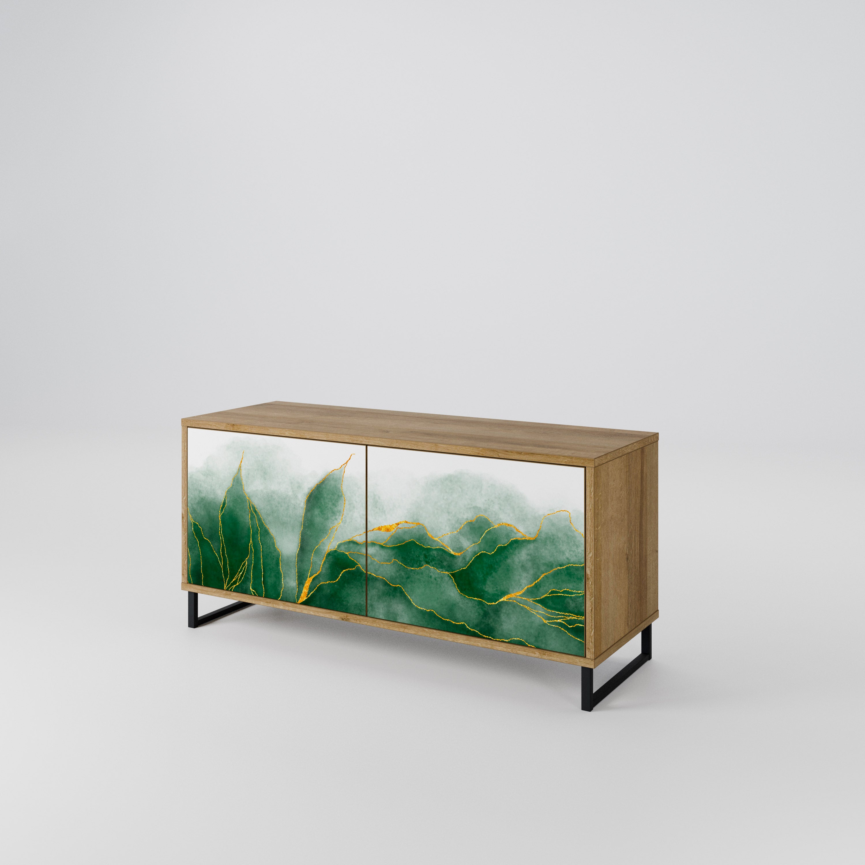 EXPENSIVE NATURE Compact 2-Door TV Cabinet