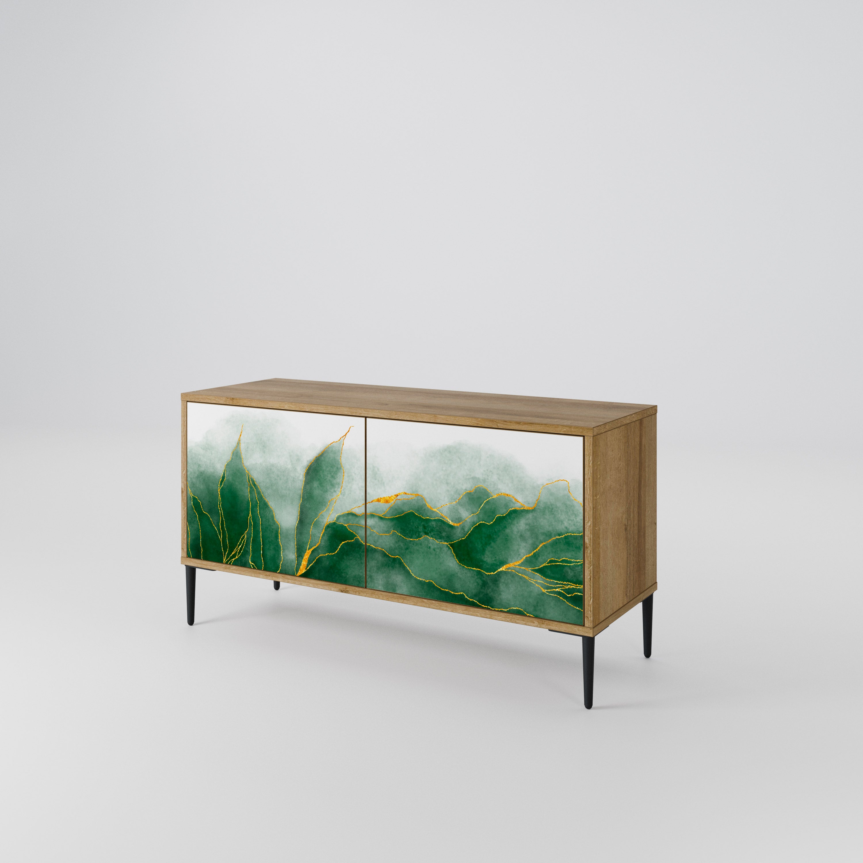 EXPENSIVE NATURE Compact 2-Door TV Cabinet