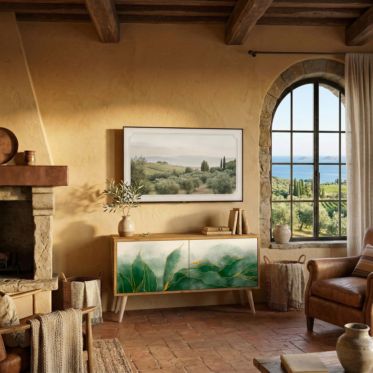 EXPENSIVE NATURE Mueble de TV Compacto de 2 puertas