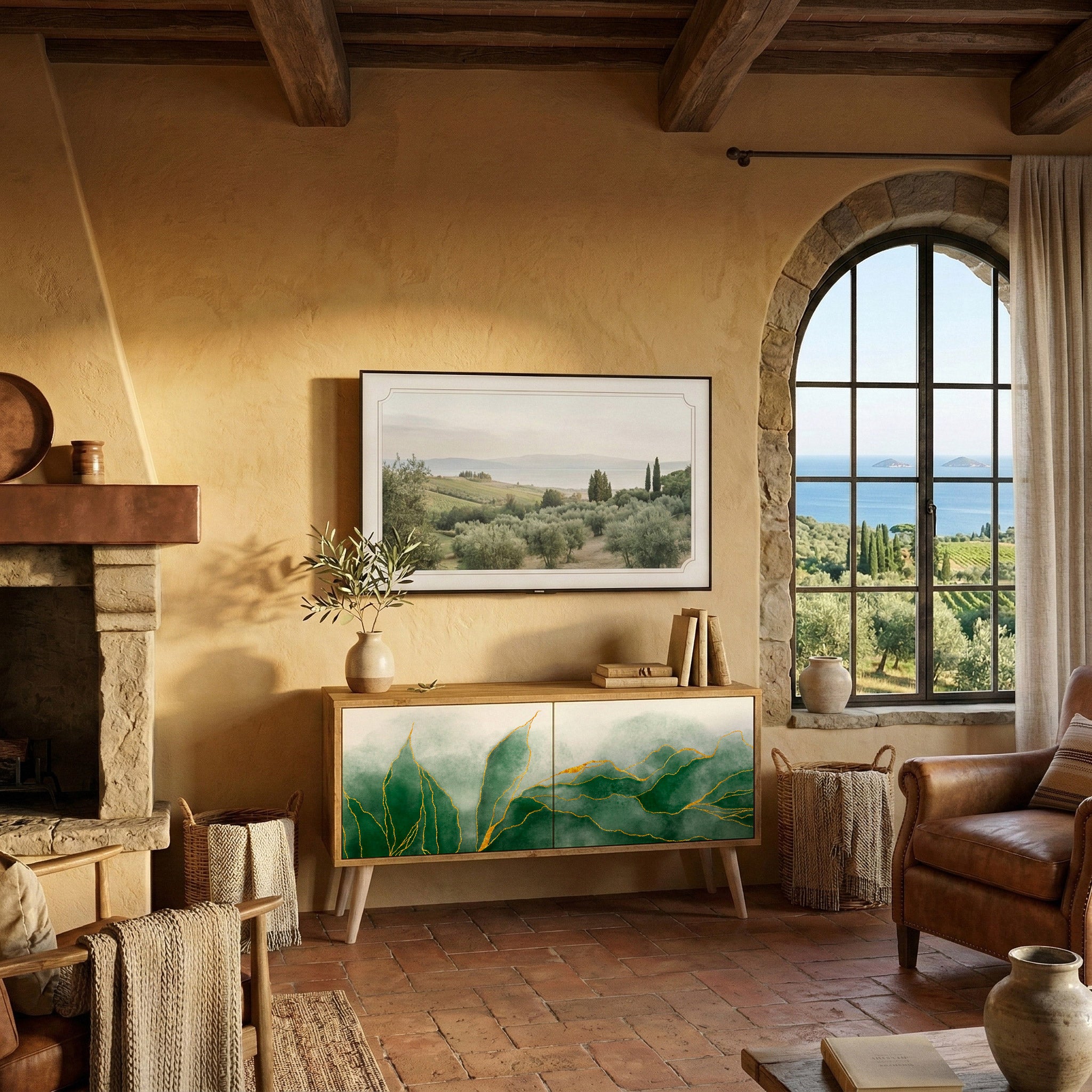 EXPENSIVE NATURE Mueble de TV Compacto de 2 puertas