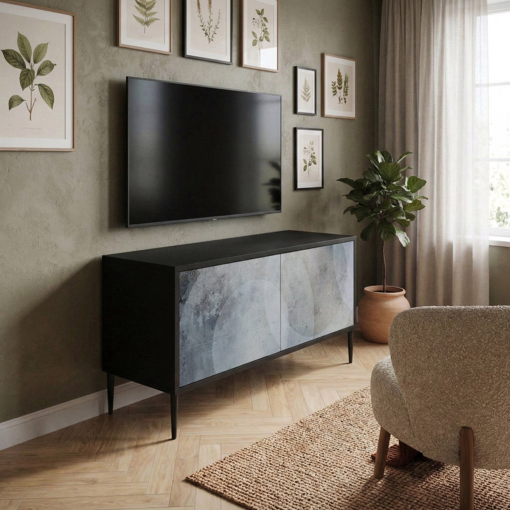 MUTED ARC Mueble de TV Compacto de 2 puertas