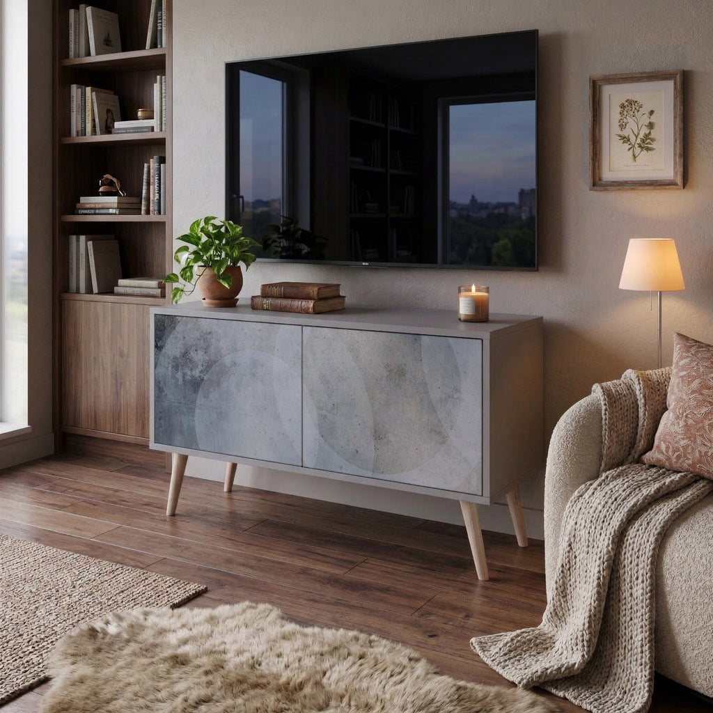 MUTED ARC Mueble de TV Compacto de 2 puertas