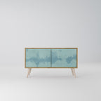 SKY WASH Mueble de TV Compacto de 2 puertas