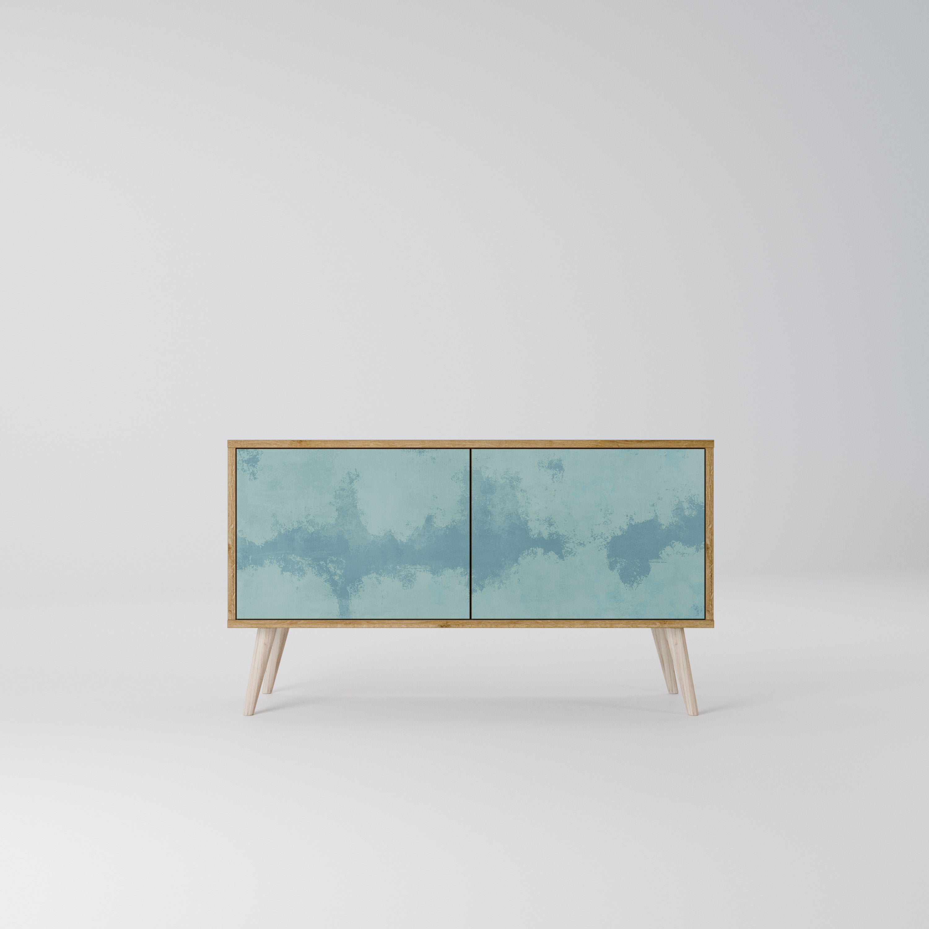 SKY WASH Mueble de TV Compacto de 2 puertas