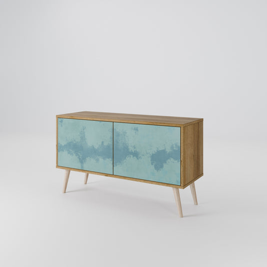 SKY WASH Mueble de TV Compacto de 2 puertas