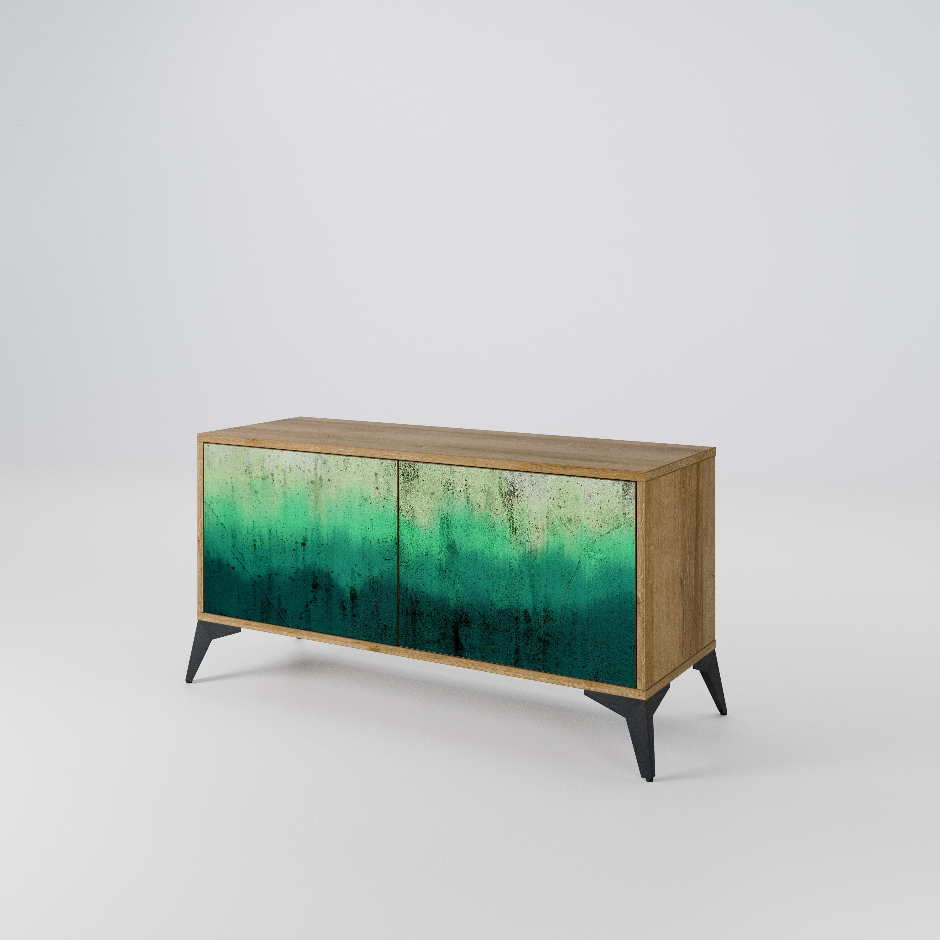 NORTHERN LIGHTS Mueble de TV Compacto de 2 puertas