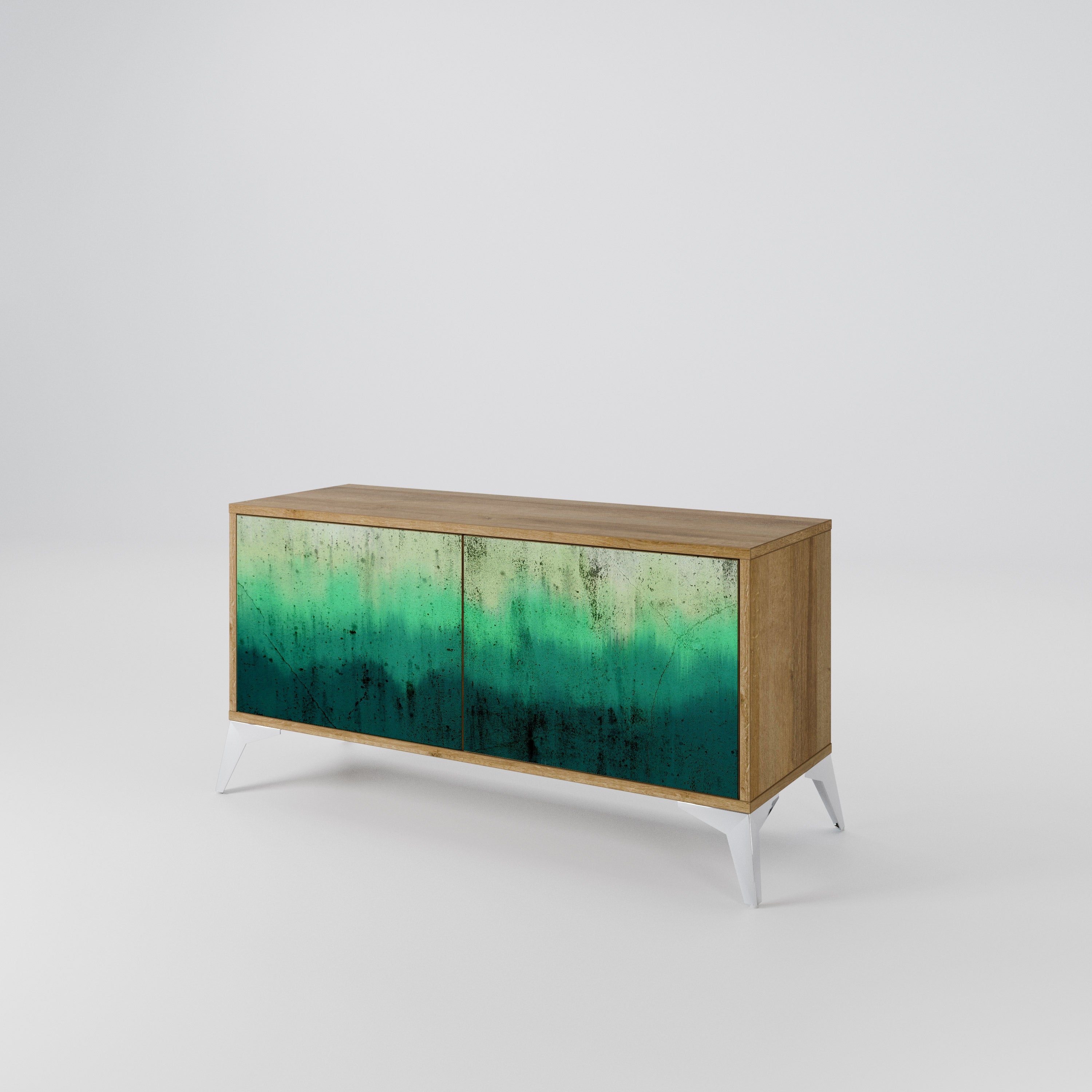 NORTHERN LIGHTS Mueble de TV Compacto de 2 puertas