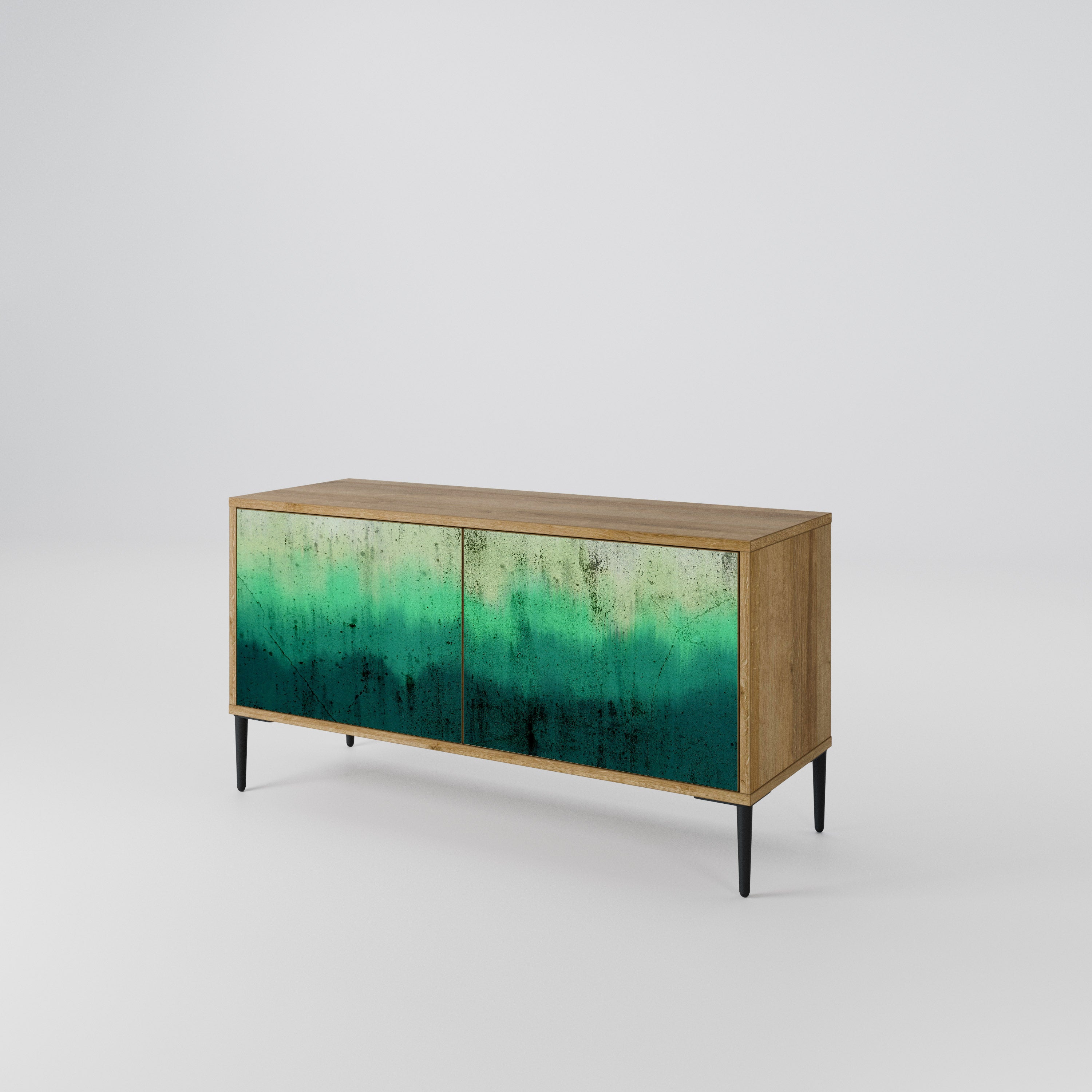 NORTHERN LIGHTS Mueble de TV Compacto de 2 puertas