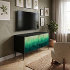 NORTHERN LIGHTS Mueble de TV Compacto de 2 puertas